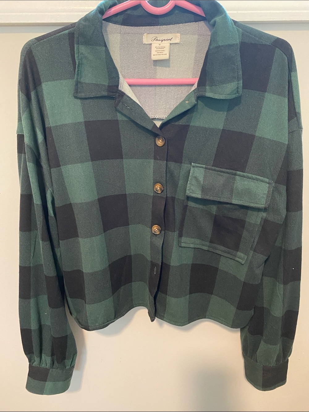 Black & Green Buffalo Plaid Flannel.